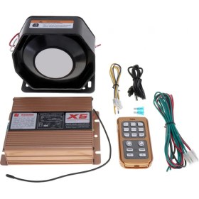 Resim ŞüsCarOto Aksesuar Profesyonel Polis Sireni Uzaktan Kumandalı Güçlü Siren Korna Megafonlu Mikrofonlu Metal 200W 12V 