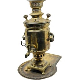 Resim Rus Damgalı Pirinç Semaver AOB3986 