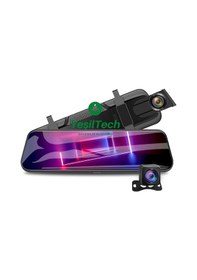 Resim Exvol Aynalı 10 Inch Full Dokunmatik Araç İçi Yol Kayıt Kamera + Park Kamerası 