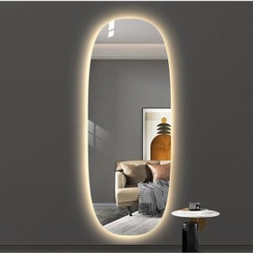 Resim Boy Aynası Ledli Dokunmatik Flora Aura Dekoratif Boy Aynası Ledli Dokunmatik Ghu-01 Beyaz 