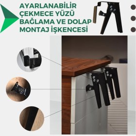 Resim Pratikmen Ayarlanabilir Çekmece Yüzü ve Dolap Montaj işkencesi Tekli 