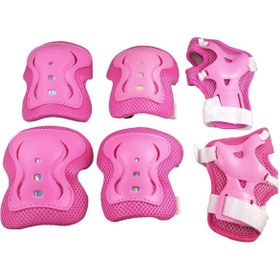 Resim HALL BREATHE Renkli çocuk dizlik, dirseklik ve bileklik seti, yumuşak ve kaliteli plastik materyal 