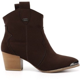 Resim Gönderi R Kadın Koyu Kahve Süet Sivri Burun Kalın Topuklu Kovboy Bot Dkzb66832133 Koyu Kahve Süet 