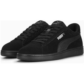 Resim Puma Smash 3.0 Black Suede Erkek Günlük Ayakkabı Siyah 390984-02 Siyah 