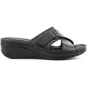 Resim Muya Duro Anatomik Taban Taban Topuk Dikeni Kadın Terlik Siyah 