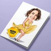 Resim Marilyn Monroe Karikatürlü Tebrik Kartı 