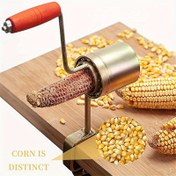 Resim Paslanmaz Çelik Mısır Soyucu - Manuel El Kranklı Mısır Koçanı Soyucu ve Kabuk Soyma Aleti, BBQ ve Açık Hava Yemek Pişirme İçin, Metal Yapı, Güç Gerektirmeyen Çalışma 