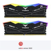 Resim T-Force Delta FF3D532G6400HC40BDC01 RGB 32 GB(2x16 GB) 6400 MHz DDR5 CL40 Siyah Gaming RAM Team