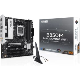 Resim Asus B850M Max Gamıng Wıfı 2600 MHz DDR5 8000 Dp HDMI Matx Anakart 