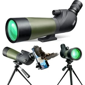 Resim Asseds Store 20-60X60MM Su Geçirmez Darbeye Dayanıklı Spotting Kapsam ve Digiscoping Adaptörü Bak4 Prizmalar Hedef Çekim Avcılık Kuş Gözlemciliği Yaban Hayatı Manzara 