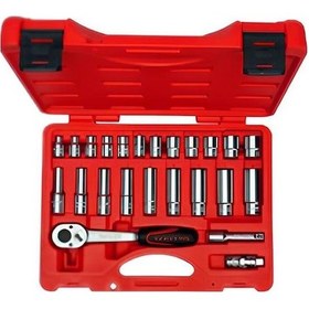 Resim İzeltaş 14000005134 3/8'' Altı Köşe Lokma Anahtar Seti 24 Parça 