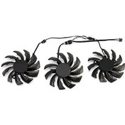 Resim Kuuddker 3 Adet 75 MM PLD08010S12H 3PIN GTX970 GPU Fan GV-N970WF3OC-4GD GTX970 Grafik Video Kartı Soğutma Fanı 