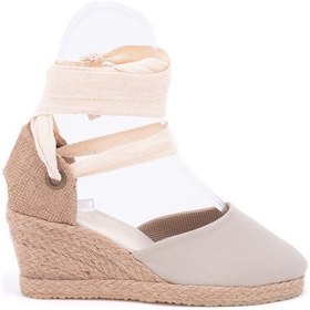 Resim Star Tombis Gerçek Elişi Ipli Bej Hasır Dolgu Topuk Keten Hasır Espadril Handmade Bej 