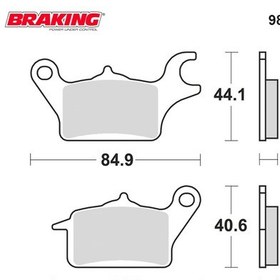 Resim YAMAHA TRICITY 125 2015 BRAKING YARI METALİK SOL ÖN FREN BALATASI 989SM1 