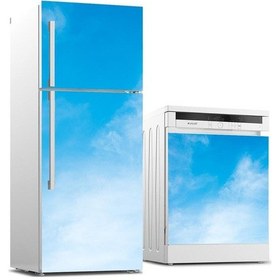 Resim Buzdolabı Ve Bulaşık Makinası Beyaz Eşya Sticker Kaplama Gökyüzü 