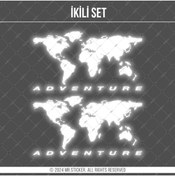 Resim Bay Etiket Cse18s İkili Set - Reflektif Basitleştirilmiş Dünya Haritası 