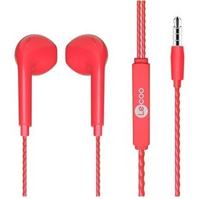 Resim Lecoo Eh104r 3.5 Mm Jacklı Kablolu Kulak İçi Mikrofonlu Kulaklık Kırmızı Diğer 