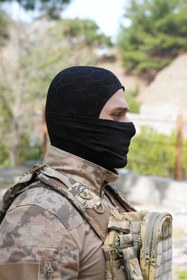 Resim İZMİR ASKERİ MALZEME Siyah Renkli Ruzgar Gecirmez Termal Balaklava Kar Maskesi 