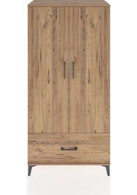 Resim Hyperion Dolap 4 Raflı Tek Çekmeceli 2 Kapaklı 88x44x182 Çam-çam Atlas Çam 