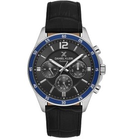 Resim Daniel Klein Dk.1.13973-4 Exclusive Tüm Fonksitonları Aktif 3 Atm Suya Dayanıklı Deri Kordonlu Siyah Erkek Kol Saati Metalik 