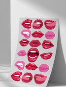 Resim Sticker Market Dudak Sticker Seti 