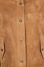 Resim Sandiego Kadın Camel Oversize Süet Deri Ceket - Kahverengi / M 