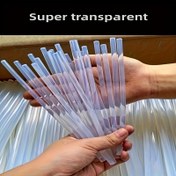Resim 50 adet Ultra Şeffaf Silikon Sıcak Tutkal Çubukları, Toksik Olmayan, Pürüzsüz, Kokuşuz - DIY El Sanatları, Sanat, Ahşap İşleri için İdeal - Çoğu Tutkal Tabancası ile Uyumlu, El Sanatları için Tutkal 