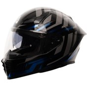 Resim Nukrotech Nukro 853 Power Blue Black Full Face Motosiklet Kaskı 
