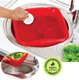 Resim YFHOME Plastik Süzgeçli Meyve Sebze Yıkama Kabı Badya 10 Litre 