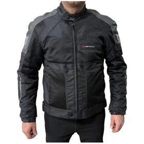 Resim Venom Dynamic 4 Mevsim Motosiklet Montu Gri - Siyah 