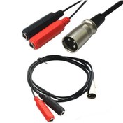 Resim Maviaybilisim Xlr 3pin Erkek Dual 1/4 ''6.35 Mm Dişi Trs Ses Y Kablosu - 30cm 