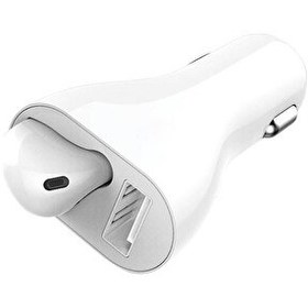 Resim MF Product Jettpower 0180 Araç Şarjı - Mono Bluetooth Kulaklık Beyaz 