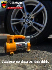 Resim Germany Style Newpro 12 V Araba Oto Araç Lasti K Şişirme Pompası 150 Psi Metal Gövde Kompresör 