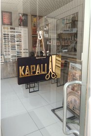 Resim mars tasarım Ahşap Ayna Pleksi Açık Kapalı Kuaför Terzi Yönlendirme Tabelası Mağaza Kapı Yönlendirme 