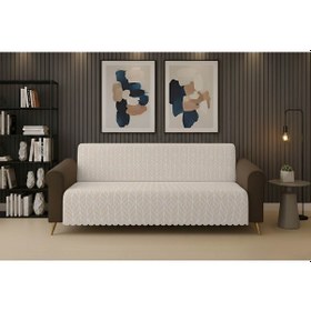 Resim Dinarsu Kaydırmaz Koltuk Örtüsü 175x220 Lüme Bej Bej 