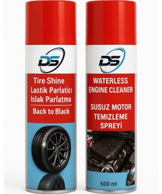 Resim Parlaklık Seti Susuz Motor Temizleyici + Lastik Parlatıcı 