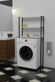 Resim net mobilya Klozet Ve Makina Üstü Banyo Düzenleyici Raf Beyaz 