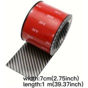 Resim Globalbloom 2 Rulo Evrensel Yan Koruma Şeridi - Araç Eşik Koruma Kılıfı - 7 Cm Çizilme Önleyici Dayanıklı Pvc 