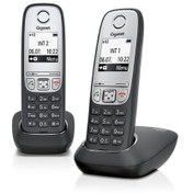 Resim Gigaset A415 Duo 2 li Siyah Telsiz Dect Telefon 100 Rehber Handsfree Işıklı Ekran 
