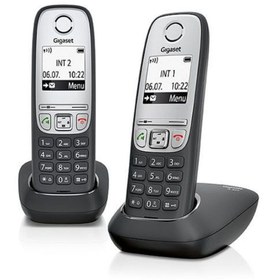 Resim Gigaset A415 Duo 2 li Siyah Telsiz Dect Telefon 100 Rehber Handsfree Işıklı Ekran 