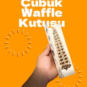 Resim Çubuk Waffle Kutusu|stick Waffle KÜLAHI|1000 Adet 