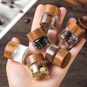 Resim 6'lı Mini Cam Dağıtım Şişeleri - 0.33 oz Taşınabilir Kaplar Seyahat, Piknik, Kamp, Mutfak için - Noel Organizasyonu, Kokusuz, Cam Malzeme için İdeal 