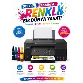 Resim Canon Pixma G3430 WiFi Mürekkep Püskürtmeli Çok Fonksiyonlu Yazıcı 
