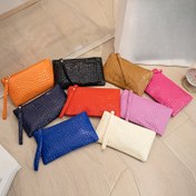 Resim Kadınlar için hafif, minimalist tasarımlı çanta, cep ve telefon için ayrı bölümler, kırmızı, hafif, fermuarlı, polyester astar, sabit omuz askısı, dikiş ipliği, elmas desenli, baskı yok 