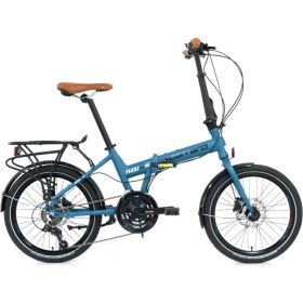 Resim Carraro Flexi 121 Hd - 20 Jant 21 Vites Katlanır Bisiklet - Mat Petrol Yeşili / Siyah Krom 