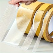 Resim Fiberglas Meshli Süper Yapışkan Ağır Hizmet Çift Taraflı Bant - 1.98cm x 20.12m, Duvar ve Cam Kurulumu için Şeffaf ve Güçlü Yapıştırıcı, Ev İyileştirme Projeleri için İdeal, Duvar Montaj Bantı | Şık Görünüm | Dayanıklı Yapıştırıcı 