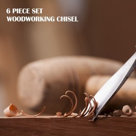 Resim 6 adet/set Çelik Ahşap Oyma Araçları, Ahşap Oyma Çekiç Kiti, Ahşap Oyma El Çekiç Aracı Oyma Araçları Ahşap İşleme Profesyonel Manuel Set Marangozlar Ahşap İşleme Kesici Bıçak Se 
