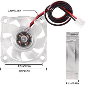 Resim 6 adet 3D Yazıcı Fanı DC 24V Mini Fırçasız Soğutma Fanı 40 x 40 x 10 mm Hidrolik Rulman Fanı RGB LED 2 Pin Terminal ile 3D Yazıcı, DVR, PC, CPU için 