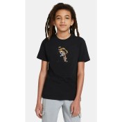 Resim Qivi One Piece Baskılı Çocuk Siyah T-Shirt 