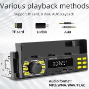 Resim Parallax Araba Radyosu Bluetooth 1 Dın Mp3 Çalar Handsfree A2DP Tip C USB Tf Aux Telefon Tutucu Ses Sistemi Baş Birimi (Yurt Dışından) 